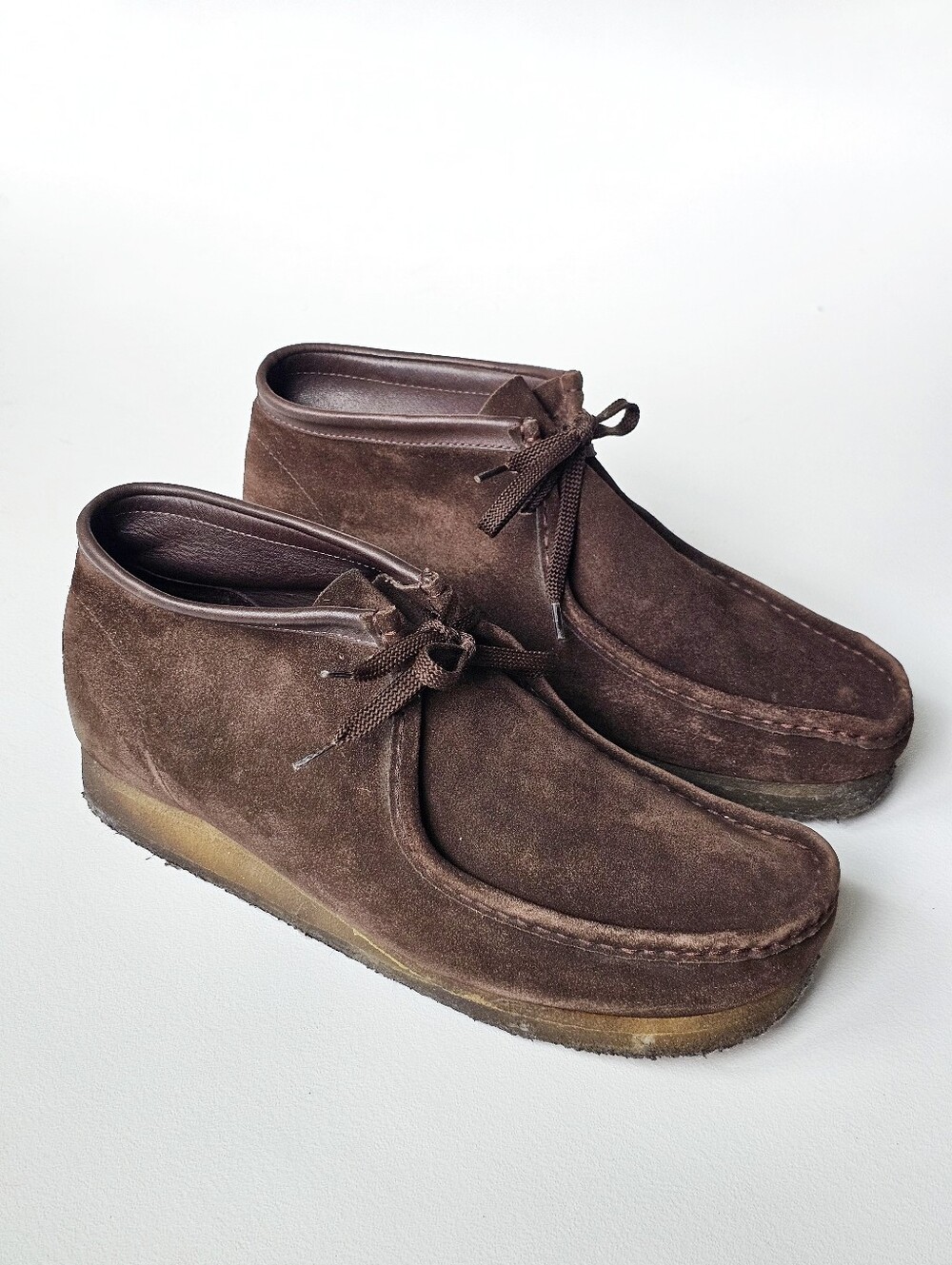 Clarks Originals Desert Trek Chukka Boots Men's Size 13M Brown Suede Crepe Sole